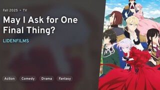 EP 1 - Saigo ni Hitotsu dake Onegai shitemo Yoroshii deshou ka Sub Indo
