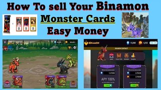 How To sell your Binamon Monster Cards I Binamon Cards I Binamon Coins