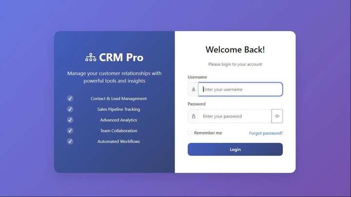 Custom CRM admin theme
