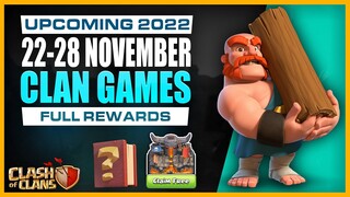 Clan Games Rewards in November 2022 in Clash of Clans | Upcoming 22-28 November clan games rewards