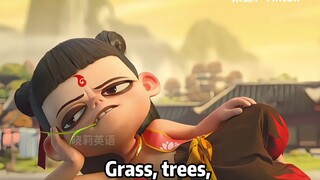 哪吒踢毽子英文版。