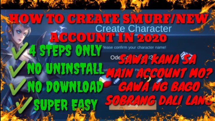 HOW TO CREATE SMURF ACCOUNT/ NEW ACCOUNT-(TAGALOG)SOBRANG DALI LANG