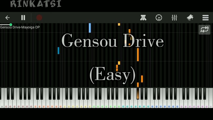 Gensou Drive - Mayoiga OP (Easy) | Piano tutorial