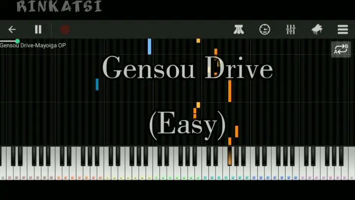 Gensou Drive - Mayoiga OP (Easy) | Piano tutorial