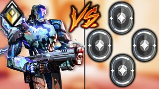 1 KAY/O Radiant God VS 4 Iron Players - Who Wins?