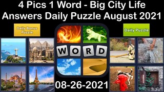 4 Pics 1 Word - Big City Life - 26 August 2021 - Answer Daily Puzzle + Daily Bonus Puzzle