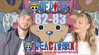 LUFFY'S EPIC WALK! 🥶|  ONE PIECE eps. 82/83 | couple first time watching anime! | CHOPPER |