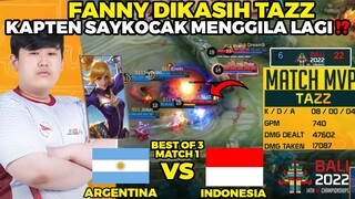 FANNY DIKASIH TAZZ MAIN SAMBIL MEREM ‼️ KESALAHN BESAR LEPAS FANNY GILA INI | IESF INDO VS ARGENTINA