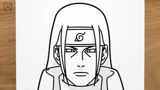 How to draw HASHIRAMA SENJU (Naruto) step by step, EASY