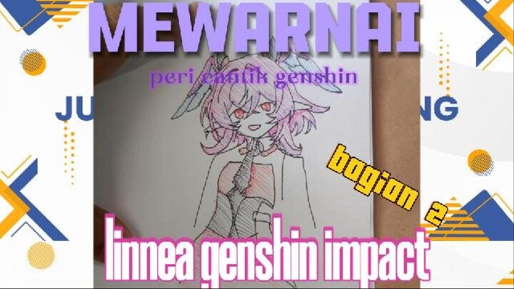 mewarnai linnea retro fan drawing