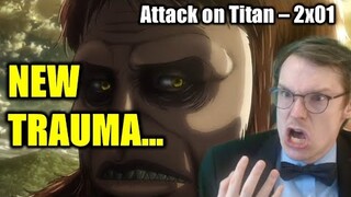 THE MOST GRUESOME THING YET... || Attack on Titan 2x01 BLIND REACT-ANALYSIS