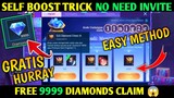 TRICK TO SELF BOOST NO NEED INVITE FRIENDS CLAIM REWARDS NOW || MOBILE LEGENDS