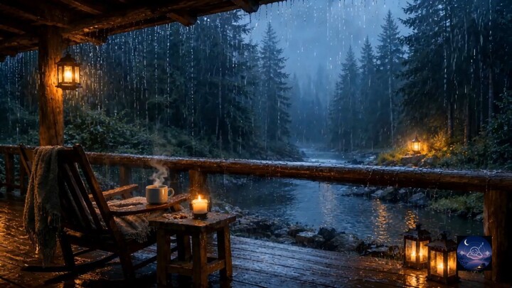 Escape the City for One Night | A Cabin Deep in the Forest, Candlelight & Endless Rain 🕯️🌧️