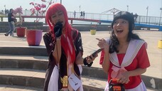 Suara Wanita BERAMBUT MERAH ini merdu sekali! 😮 Nyanyi lagu Demon Slayer