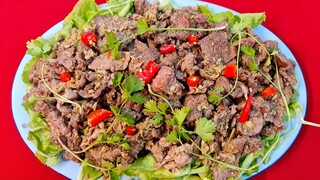 THỊT BÒ XÀO TRỘN SALAD chua ngọt giòn ngon bổ dưỡng - món ngon dễ làm