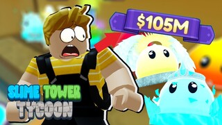 APA YANG TERJADI KALAU AKU MENGHABIS KAN 105M DI GAME SLIME TOWER TYCOON - ROBLOX YELLOW PLAY