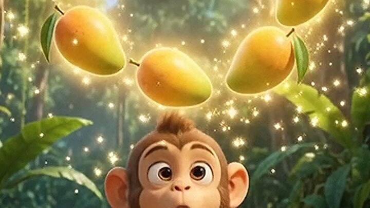 Monkey and the Magic Mango 🥭✨ #funny #animation