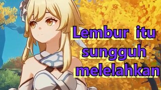 Lembur itu sungguh melelahkan