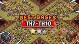 NEW TH7 - TH10 BASES WITH LINK | NEW BEST TH7 - TH10 BASES | SAME BASE DESIGN 💪 | CLASH OF CLANS