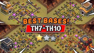 NEW TH7 - TH10 BASES WITH LINK | NEW BEST TH7 - TH10 BASES | SAME BASE DESIGN 💪 | CLASH OF CLANS