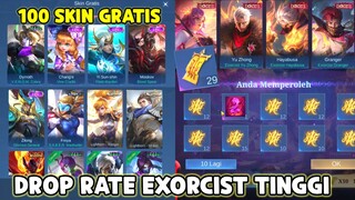 LOGIN SINI ADA 100 SKIN GRATIS & DROP RATE TINGGI EXORCIST RONDE 1