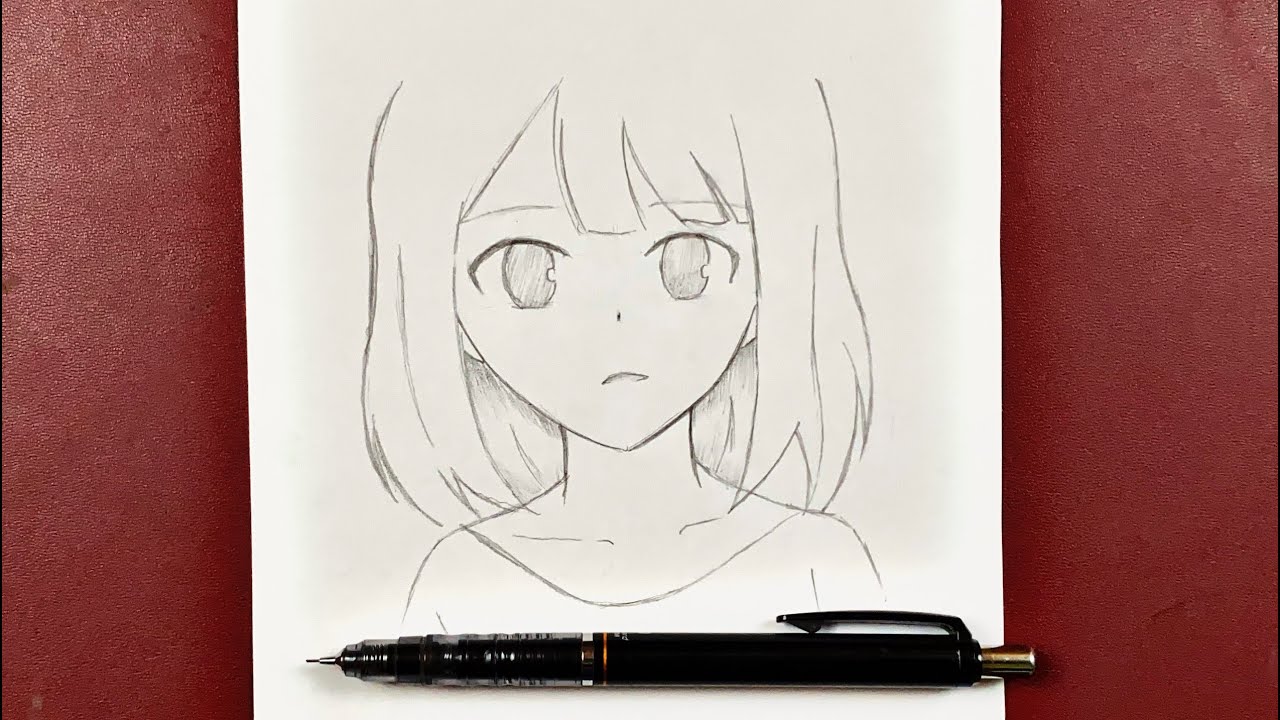 Easy to draw | how to draw anime girl with easy steps - Bstation