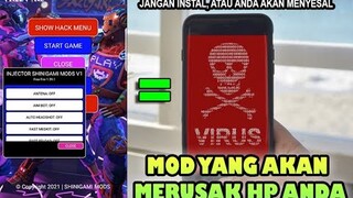 Mod Menu Free Fire Abal Abal yang akan Merusak Hp Anda !! STOP DOWNLOAD SEKARANG ☠