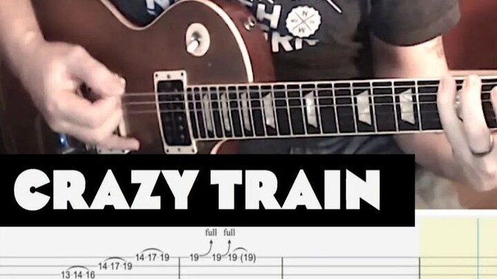 电吉他带谱翻弹经典神曲《Crazy Train》，这beat律动太强了！