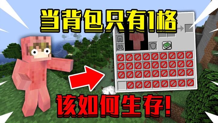 Survival Challenge: What Do You Do When Your Minecraft Backpack Has Only 1 Slot?! It’s Insanely Toug