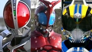 A closer look at the three "fast and invincible" Kamen Riders