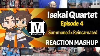 Anime Moments : Summoned x Reincarnated | Isekai Quartet Episode 4 | REACTION MASHUP