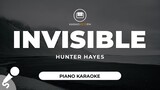 Invisible - Hunter Hayes (Piano Karaoke)