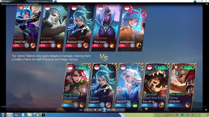 MLBB Mobile Legends Bang Bang Classic Match MOBA 30092024