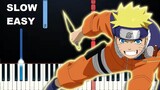 Naruto - Narutos Theme song (SLOW EASY PIANO TUTORIAL)