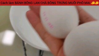 cách làm bánh bông lan chà bông trứng muối