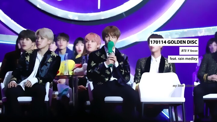 170114 GOLDEN DISC - 방탄소년단 뷔 BTS V 대기석 (feat. rain medley)