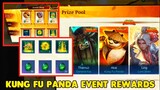 ALL REWARDS OF KUNG FU PANDA EVENT || PRIZE POOL UPDATED || KUNG FU PANDA SKINS RELEASE DATE MLBB
