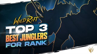 WILD RIFT TOP 3 SOLO QUEUE JUNGLE PICKS | Patch 3.0b