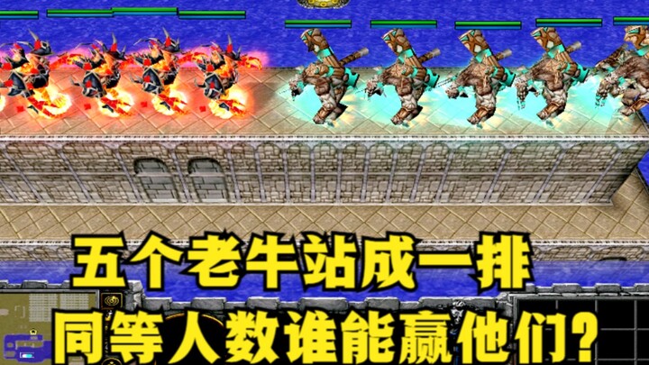 “Warcraft III”, lima pemain veteran berdiri berjajar, dengan jumlah pemain yang sama, siapa yang bis