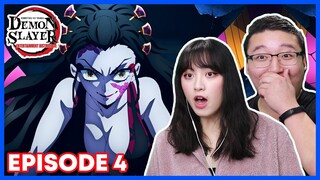 TANJIRO VS DAKI | Demon Slayer Entertainment Arc Couples Reaction Episode 4