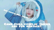 Kok giginya bisa runcing?? | Gawr Gura Hololive EN cosu tricks & Fun Montage! Vtuber cosplay dance ♡