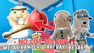 MELARIKAN DIRI DARI BAYI BESARR SAMBIL NO CUT NO EDIT!! 😬👶🏻 | Roblox Indonesia 🇮🇩 |