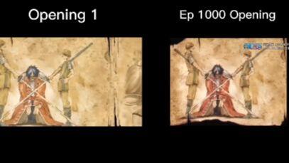 One Piece Opening 1 x Ep 1000 Opening Comparison