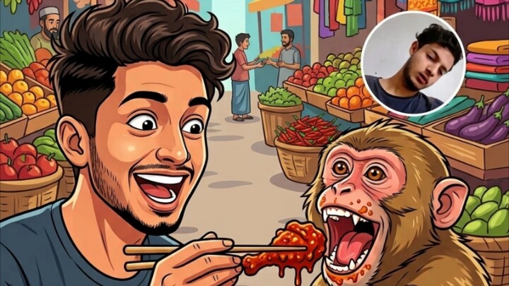Feeding a Funny Monkey with Chopsticks! 🥢🐒 (Unbelievable End)When you try to feed a greedy monkey