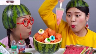 Thạch tráng miệng dưa hấu Mukbang  #amthucngon