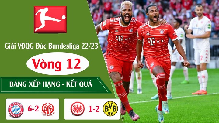 Kết quả bóng đá Vòng 12 Bundesliga 22/23 I Bảng xếp hạng Vòng 12