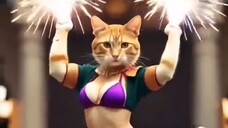 Cat Rabbit dance fanny video  dance fanny video  ai short video  #ai #cat #funny