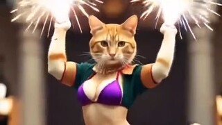Cat Rabbit dance fanny video  dance fanny video  ai short video  #ai #cat #funny