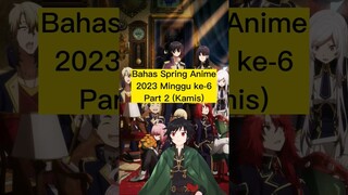 Komentarin Anime Winter 2023 Minggu ke-6 Pt.2  (Ralat Winter) #shorts #anime #cidkagenou