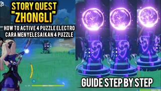 STORY QUEST ZHONGLI - GUIDE 4 PUZZLE ELECTRO | CARA MENYELESAIKAN QUEST 4 PUZZLE | GENSHIN IMPACT